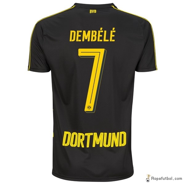 Camiseta Borussia Dortmund Replica Segunda Ropa Dembele 2016/17 Negro